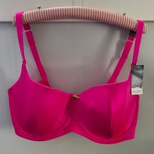 NWT Cacique 38G Hot Pink Scoop Balconette Bra